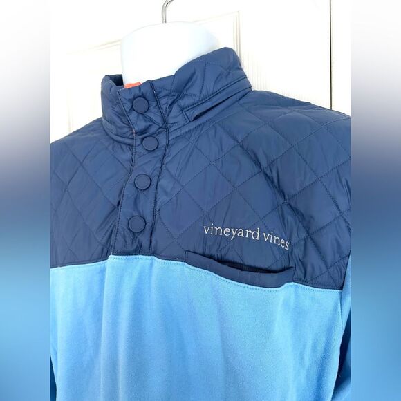 Vineyard Vines Shep & Ian Pullover Shirt Quilted Quarter Button Top - Picture 9 of 15